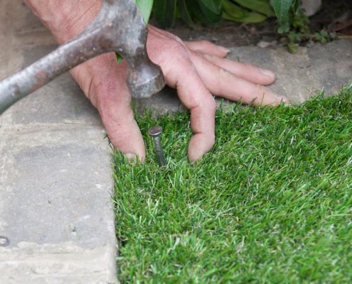 artificial turf installation